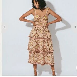 CLEOBELLA Stella ankle geo print midi dress size small